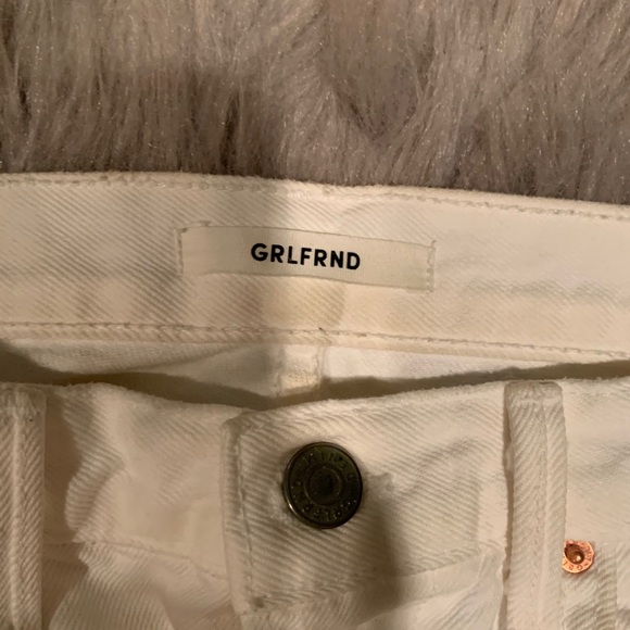 GRLFRND White Linda High Rise Kick Straight Leg - Picture 9 of 10